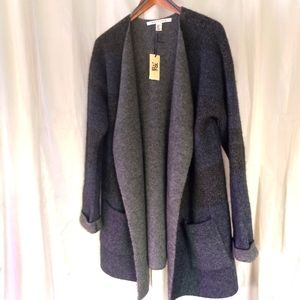 Ladies Wool Coat Sz XL Gray
